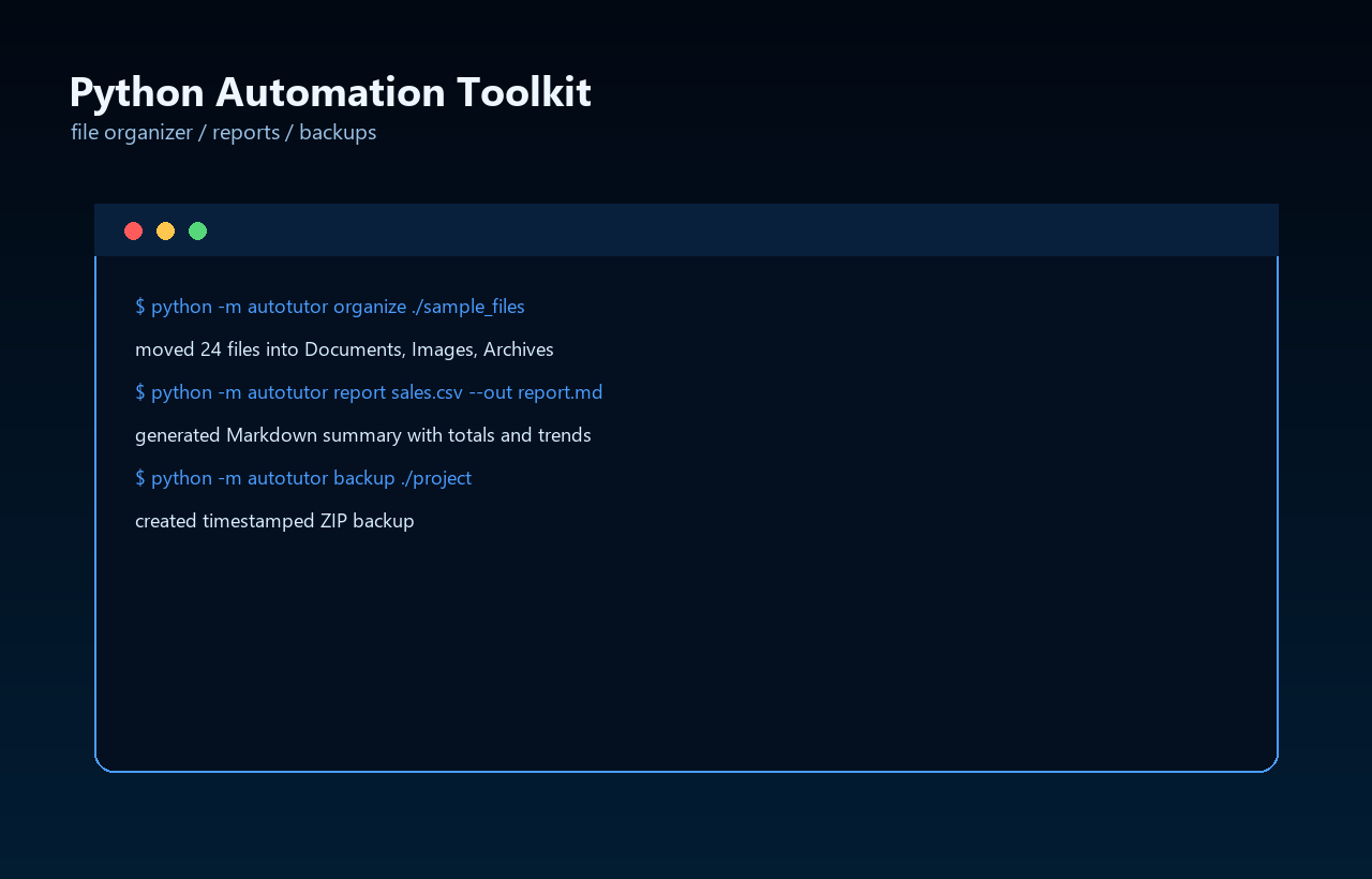 Python Automation Toolkit terminal preview